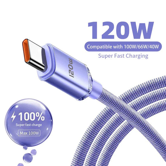 120W PD Type C Cable Super Fast Charger Cord