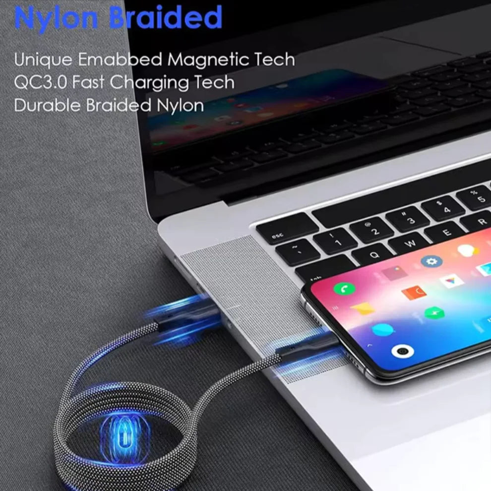 100W 6A  Magnetic Fast Charge USB C Cable